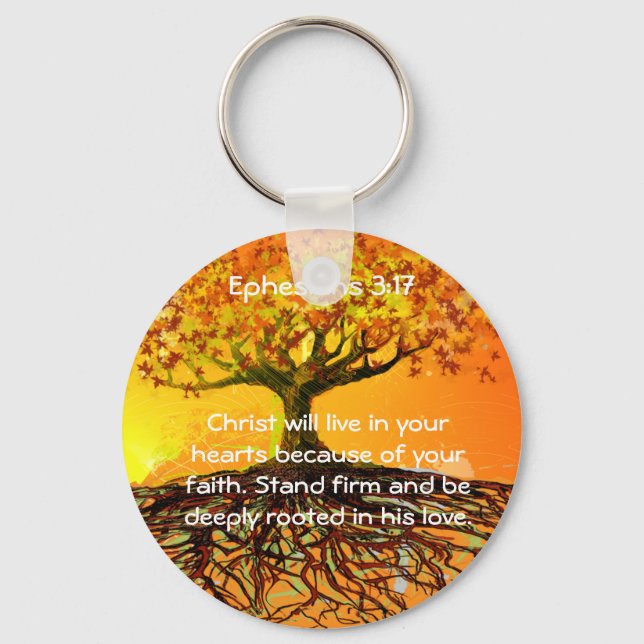 Ephesians 3:17 keychain (Front)