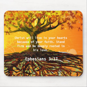 Ephesians 3:17 mouse pad