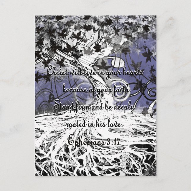 Ephesians 3:17 postcard (Front)