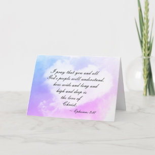 Ephesians 3:18 How wide and deep is love of Christ Card
