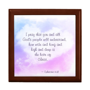 Ephesians 3:18 How wide and deep is love of Christ Gift Box