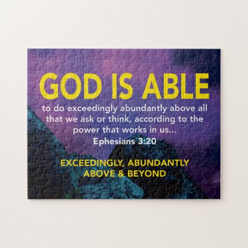 EPHESIANS 320 God Is Able Exceedingly Christian Jigsaw Puzzle