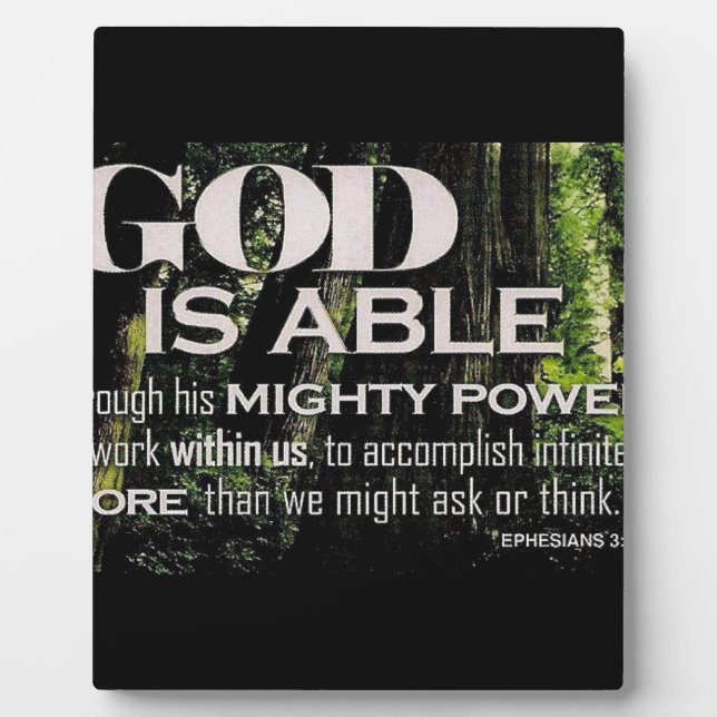 Ephesians 3:20 plaque (Front)