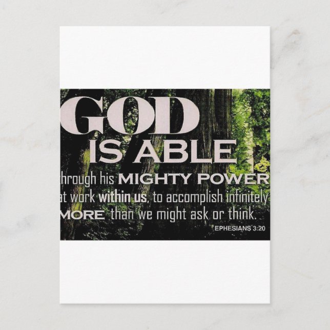 Ephesians 3:20 postcard (Front)