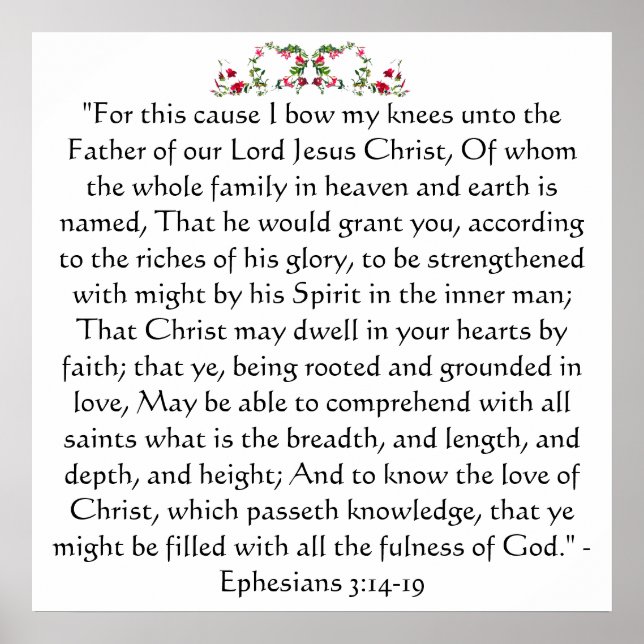 Ephesians 3 Print (Front)