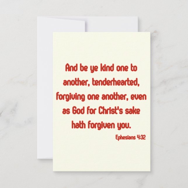 Ephesians 4:32 KJV Bible Verse Flat Greeting Card (Front)