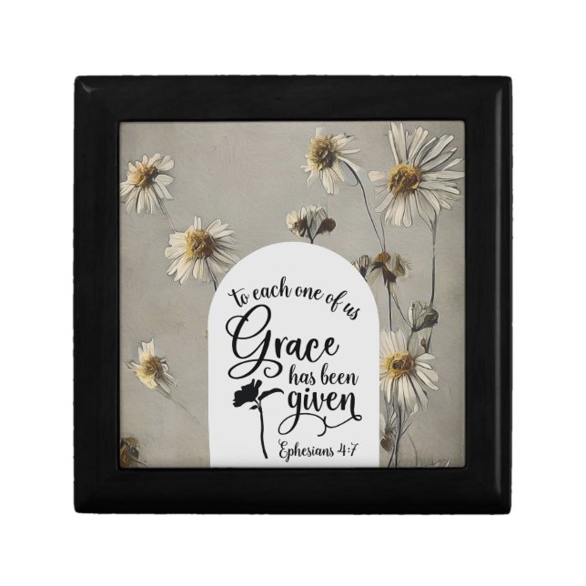Ephesians 4:7 To each of us Grace is given Bible Gift Box (Front)