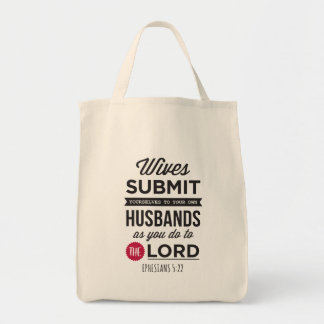 Ephesians 5:22 tote bag