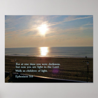 Ephesians 5:8 Sunrise Poster