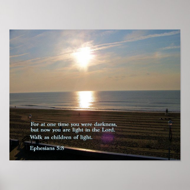 Ephesians 5:8 Sunrise Poster (Front)