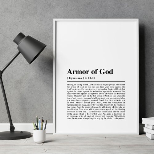 Ephesians 610_18 Armor of God Poster