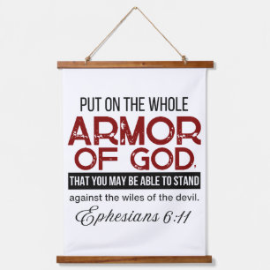Ephesians 6:11 Put on the Whole Armor of God Hanging Tapestry