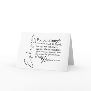 Ephesians 6:12 Christian Stay Strong All Occasion Card