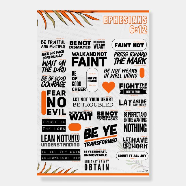 Ephesians 6:12 Perseverance Poster (Front)