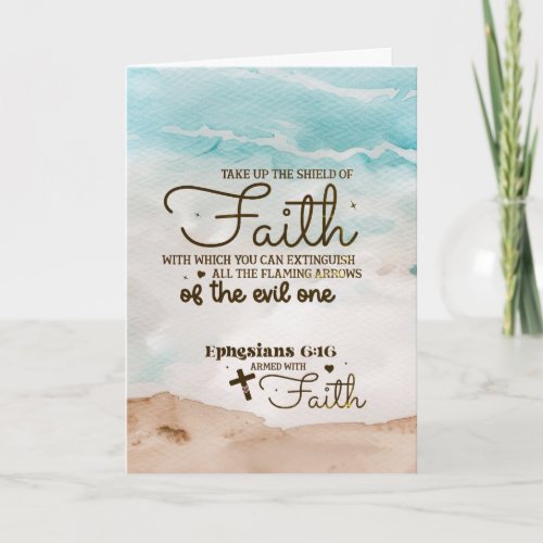 Ephesians 616 Take up the Shield of Faith Bible Card