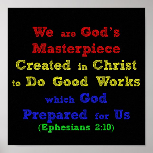 Ephesians We are God's Masterpiece Poster (Front)