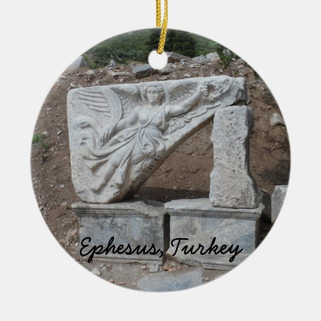 Ephesus, Turkey Ceramic Ornament (Front)