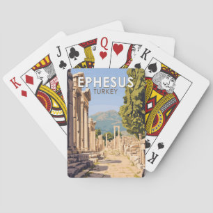 Ephesus Turkey Travel Art Vintage Poker Cards