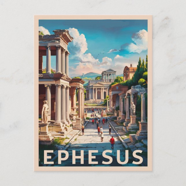 Ephesus, Turkey. Vintage Travel Postcard (Front)
