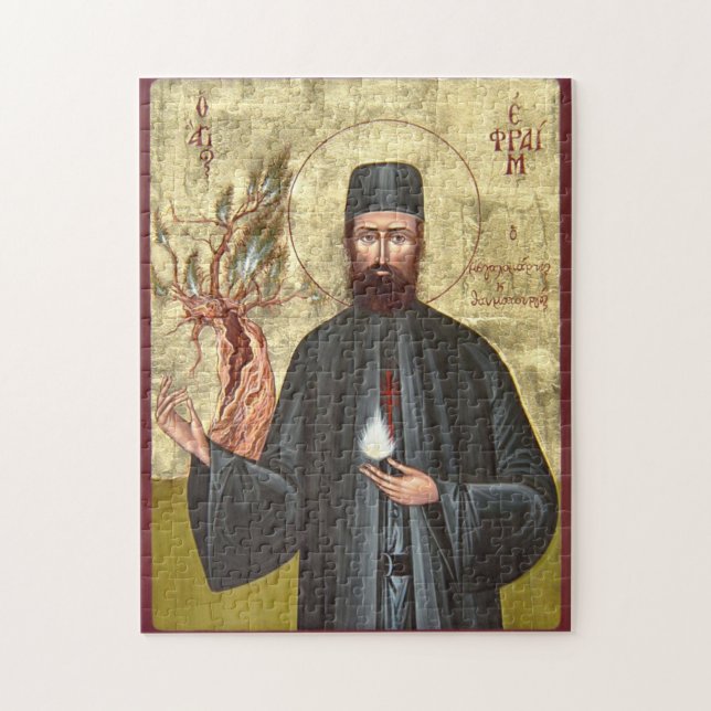 Ephraim the New Martyr Orthodox Christian Icon Jigsaw Puzzle (Vertical)