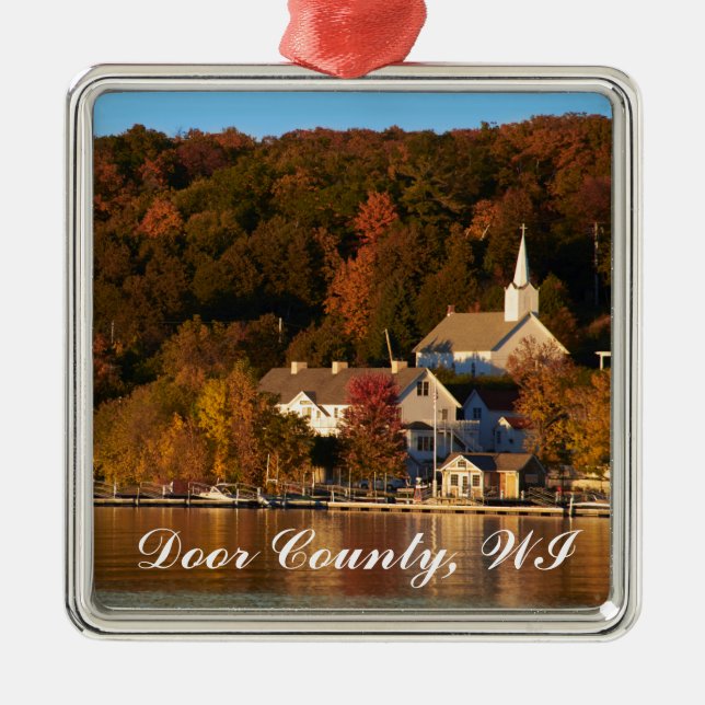 Ephraim, Wisconsin at Sunset Metal Ornament (Front)