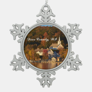 Ephraim, Wisconsin at Sunset Snowflake Ornament