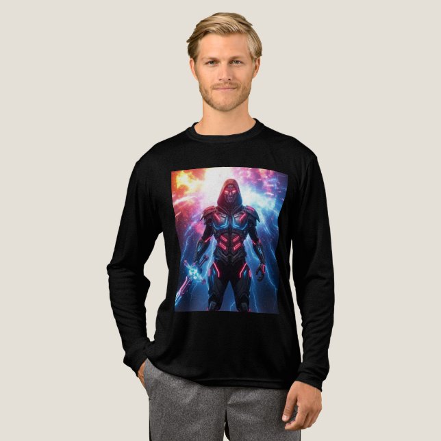 Epic 3D Cinematic T-Shirt Design – Futuristic & Le Tri-Blend Shirt (Full Front)