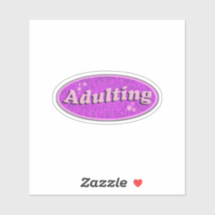 Epic Adulting Slogan Flashback Vintage Fun Sticker