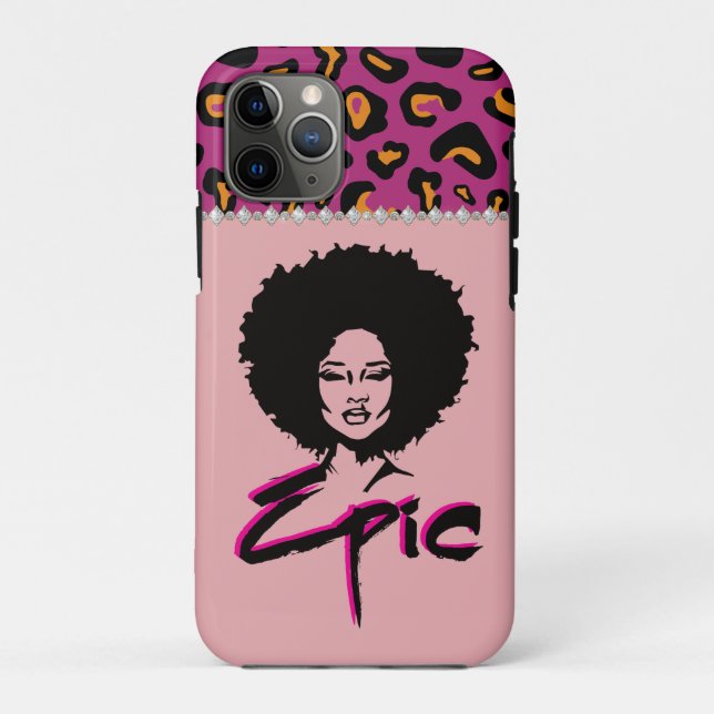 Epic African American Black Afro Woman Case-Mate iPhone Case (Back)