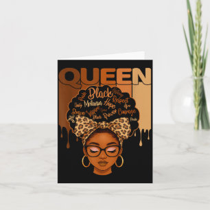 Epic American Melanin History Queen Black African Card