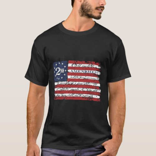 Epic American Militia Gun Rights 2A 2nd Amendment  T_Shirt