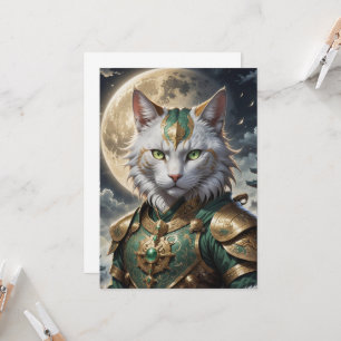Epic Armored Cat Warrior Invitation
