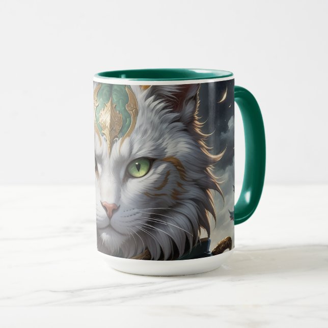 Epic Armored Cat Warrior Mug (Front Right)