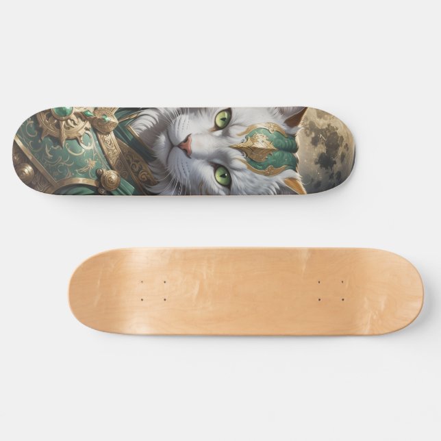 Epic Armored Cat Warrior Skateboard (Horz)
