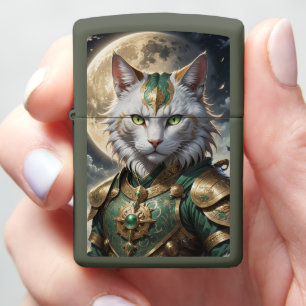 Epic Armored Cat Warrior Zippo Lighter