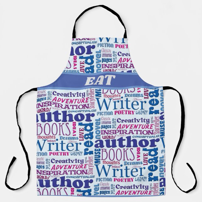 Epic Author Pride Wordy Typography Pattern  Apron (Front)