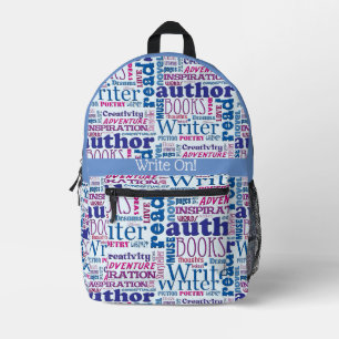 Epic Author Pride Wordy Typography Pattern Printed Backpack