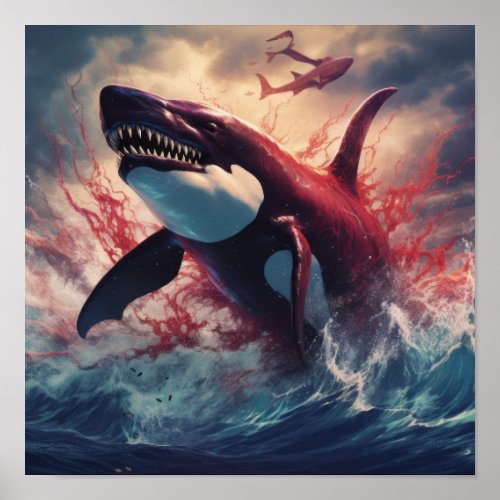 Epic Battle Orca vs Kraken Poster _ Unleash the P