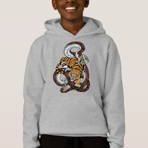Epic Battle: Tiger vs. Snake Art Hoodie