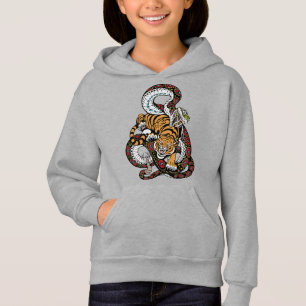 Epic Battle: Tiger vs. Snake Art Hoodie