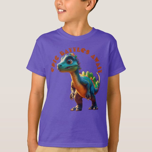 Epic Battles Await: Dinosaur Adventure  T-Shirt (Front)