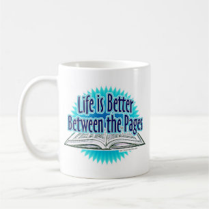Epic Between the Pages Blue Reader Author Slogan Coffee Mug