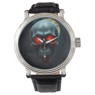 Epic Burning-Eye Skull Watch for Spooky Nights