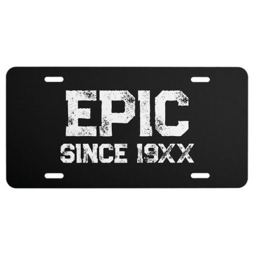 EPIC car license plate