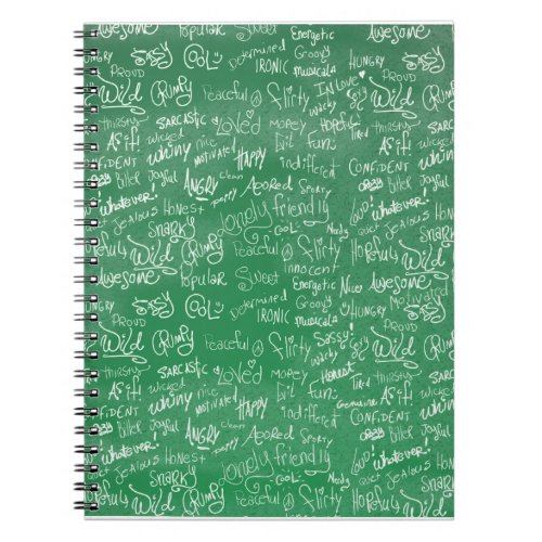 Epic Chalkboard Moods Funny School Sayings Notebook