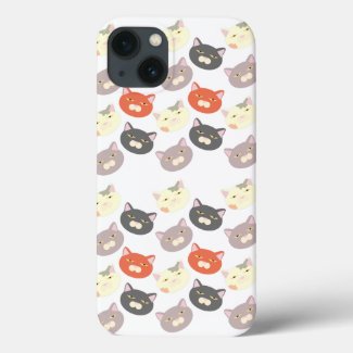 Epic Cute Cat Heads Cartoon Fun Pattern