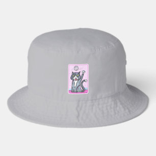 Epic Dancing Disco Ball Cat Cartoon Fun Art Bucket Hat