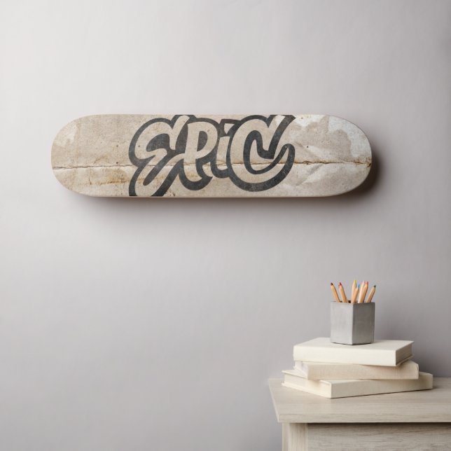 Epic Distressed Graffiti Street Art Lettering Skateboard Deck (Wall Art (Horz))