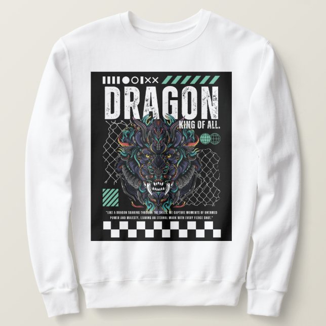 Epic Dragon Graphic T-Shirt Design Sweatshirt (Design Front)