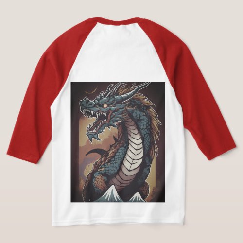 Epic Dragon Mascot Skull Tee Super Cute Anime T_Shirt